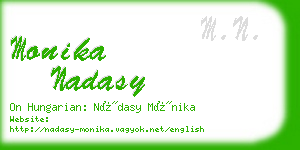 monika nadasy business card